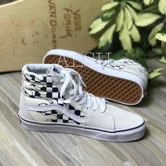NWT VANS SK8-HI Checker Flame Classic W AUTHENTIC - Picture 5 of 8
